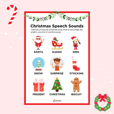 christmas speech therapy activity